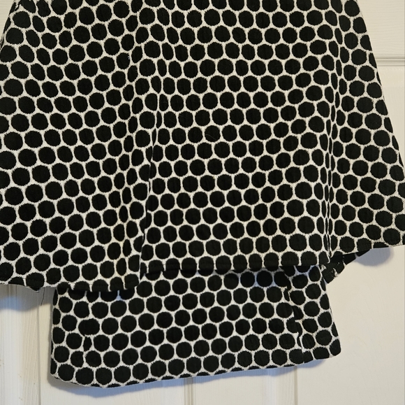Vintage Studio Point L/G Black and White polka dot jacket with flowey sleeves - Picture 8 of 9